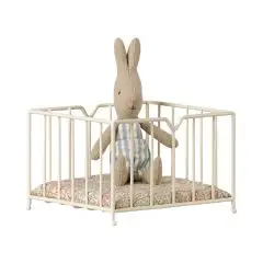 Maileg Micro Kravlegård i metal - Offwhite - Flagguirlander