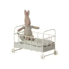 Maileg Tremmeseng til micro og mus - Blå - Gåbiler & gåvogne