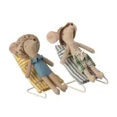 Maileg Strandstole sæt 2 stk. til mus - Modellervoks & Legesand