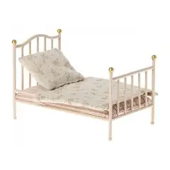 Maileg Vintage seng mus og små kaniner - Rosa - Kalendergaver & Adventsgaver