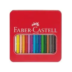 Faber-Castell Jumbo Grip farveblyanter i metalæske, 16 stk. - Pigelegetøj