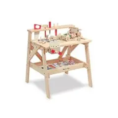 Melissa & Doug - Arbejdsbænk i træ inkl. 61 dele* - Bygge og værktøj