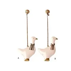 Maileg Juleophæng Gås i metal  - 2 varianter - Tæpper