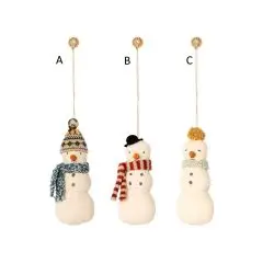 Maileg Juleophæng Snemænd i stof - 3 varianter - Strandlegetøj