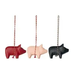 Maileg Gris ornament i træ - Vælg imellem 3 farver - 