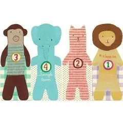 Maileg - Foldud fødselsdagskort med Jungle Team parade* - 