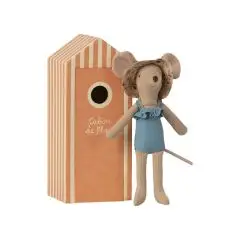 Maileg Mor strandmus i strandkabine - Tøj og tilbehør