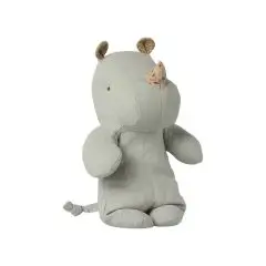 Maileg Safari Friends Rhino Small - Pigeon blue - Flagguirlander
