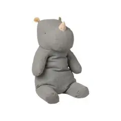Maileg Safari Friends, Large Rhino - Dusty Blue - 