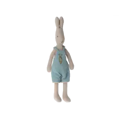 Maileg Rabbit Size 2 i blå overalls - Badetid