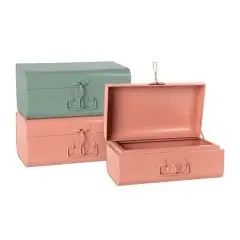 Maileg opbevaringskuffert i metal, lille - Vælg imellem 2 farver - Sengehimmel