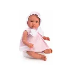 Así Leonora dukke - Lyserød kjole m. stjerner - Spisetid