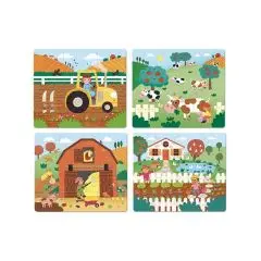 Vilac 4-i-1 Puslespil Bondegård - Trælegetøj
