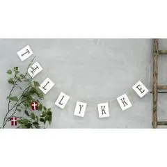 Langkilde & Søn TILLYKKE flagranke - Flagguirlander