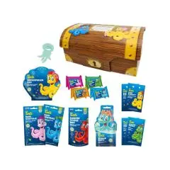 Tinti Skattekiste m. 19 badeprodukter - Børneservice