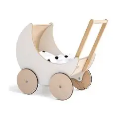 Ooh Noo dukkevogn i træ - Hvid - Kreativ leg