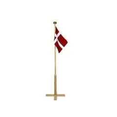 Langkilde & Søn Luksus Flagstang i egetræ m. dannebrogsflag 180 cm - Puder og Tæpper