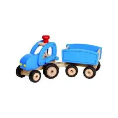 Goki blå Traktor med vogn - Svømmeudstyr