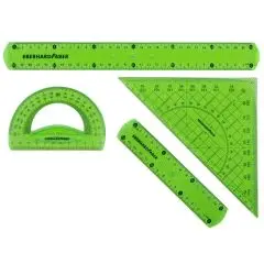 Eberhard Faber Geometri sæt 4 stk. - Transparent grøn - Armbåndsure til børn