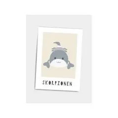 Børneplakat Stjernetegn A5  - Skorpionen - Plakater