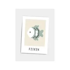 Børneplakat Stjernetegn A5  - Fisken - Plakater