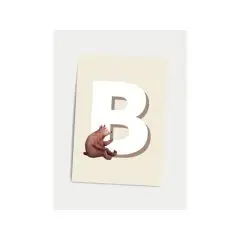 Børneplakat med bogstav B - Plakater