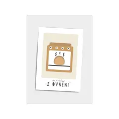 Der er et brød i ovnen, A5 plakat el. kort - Dialægt Citatplakat - 