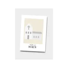 Tillykke med dåben, A5 plakat el. kort - Dialægt Citatplakat - Pusle og Pleje