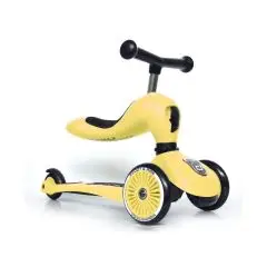 Scoot and Ride Highway Kick 1 - Scooter og løbehjul 2-i-1 - Lemon - 7+ år