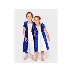 Den Goda Fen Prinsessekjole blå fløjl - Flere størrelser - Modellervoks & Legesand