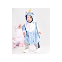 Den Goda Fen Enhjørning babykappe blå, 2-4 år - 