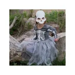 Great Pretenders Skelet heksekjole m. maske  6-8 år - 