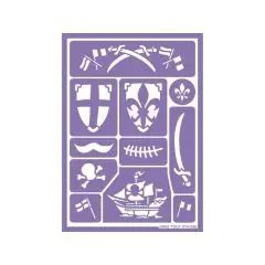 Grim'tout - Ridder og pirater skabeloner til ansigtsmaling* - Legekøkkener og Legemad