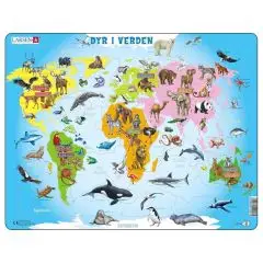Larsen Puslespil Dyr i Verden - 28 brikker - 