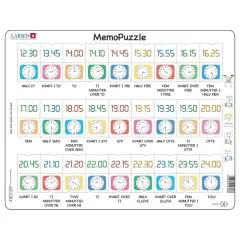 Larsen Puslespil - Memo Klokken - 54 brikker - Kalendergaver & Adventsgaver