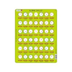 Larsen Puslespil - Lær klokken - 42 brikker. - Perler og perleplader