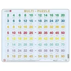 Larsen Puslespil - Lær at gange - 80 brikker - Pusle og Pleje