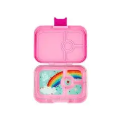 Yumbox madkasse Panino 4 rum - Regnbue lyserød - Spisetid