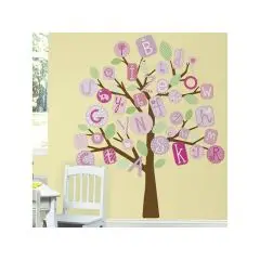 RoomMates - ABC træ lyserød, wallsticker* - Wallstickers