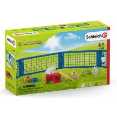 Schleich indhegning med kanin og marsvin - 